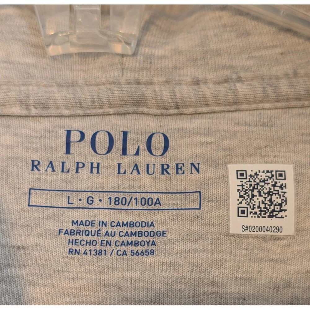 Polo Ralph Lauren Mens L Full Zip Hoodie Gray Heather Pony Logo VERY NICE! - Picture 8 of 8